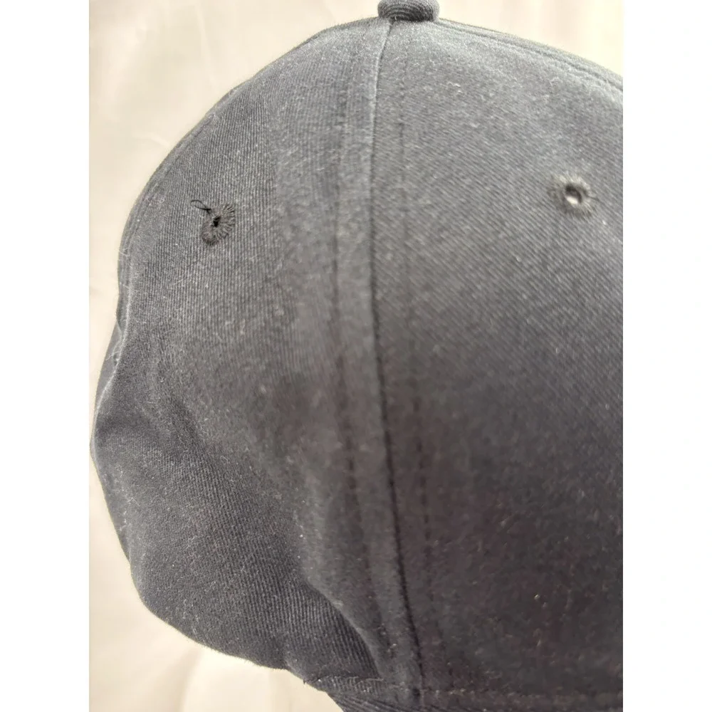Liquid Nails  Brand Trucker's Hat Cap SnapBack Black W/gold Block Embroidery